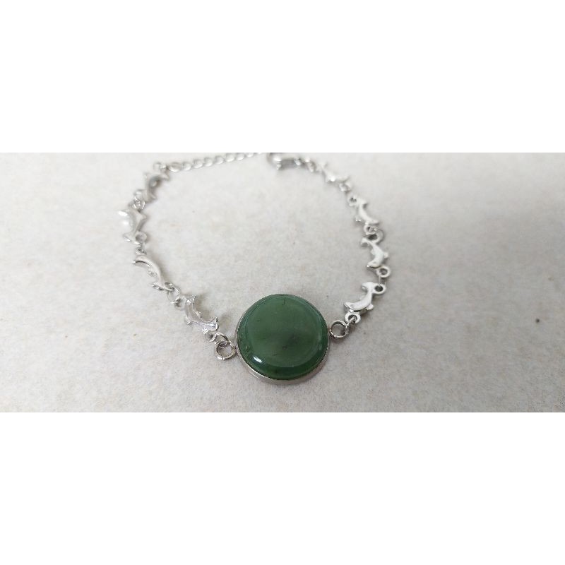 PERHIASAN GELANG BATU GIOK HIJAU ACEH