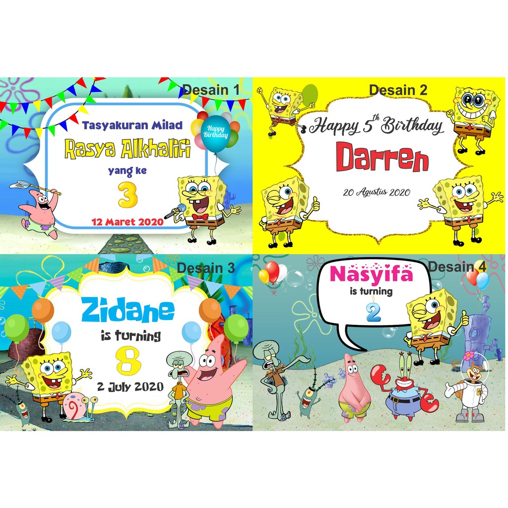 

STIKER GOODYBAG/BENTO MOTIF SPONGEBOB