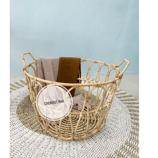 ✪ Laundry bag aesthetic/snidad ikea/keranjang baju ikea/keranjang serbaguna murah lucu/keranjang rot