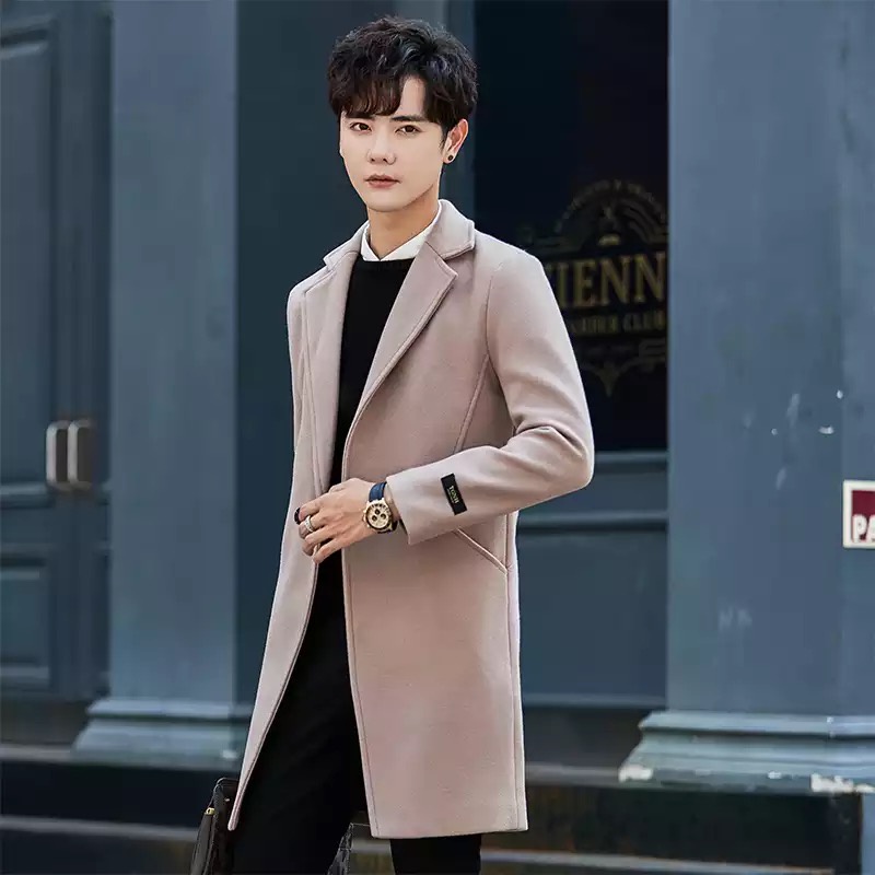 Coat Pria Panjang tebal untuk Winter Jas Blazer pria