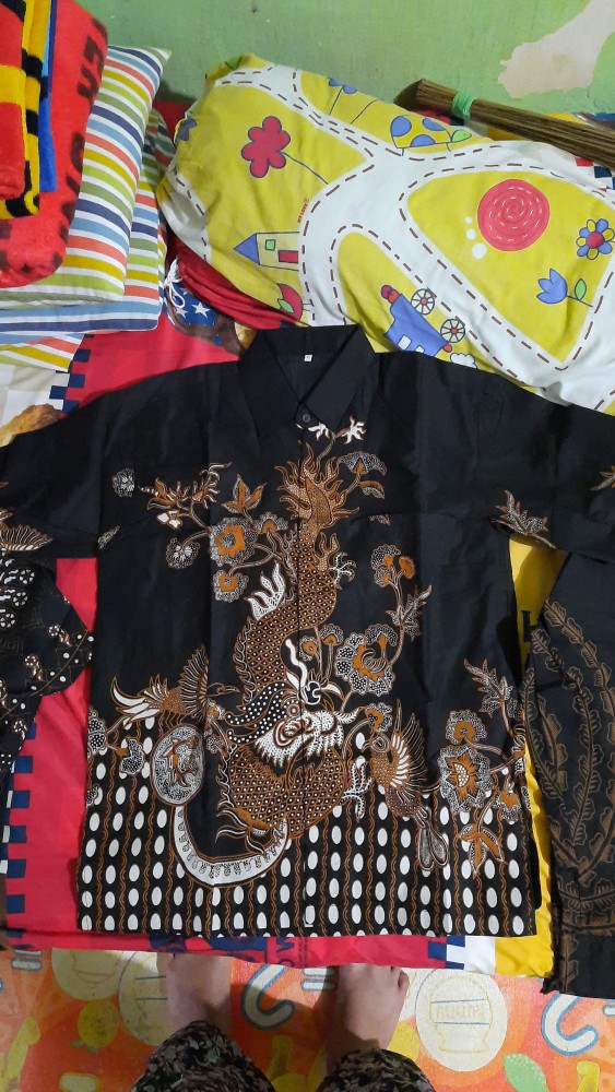Prabu Nogo Kemeja Batik Pria Lengan Pendek Atasan Batik Baju Batik Pria Batik Modern By Gba