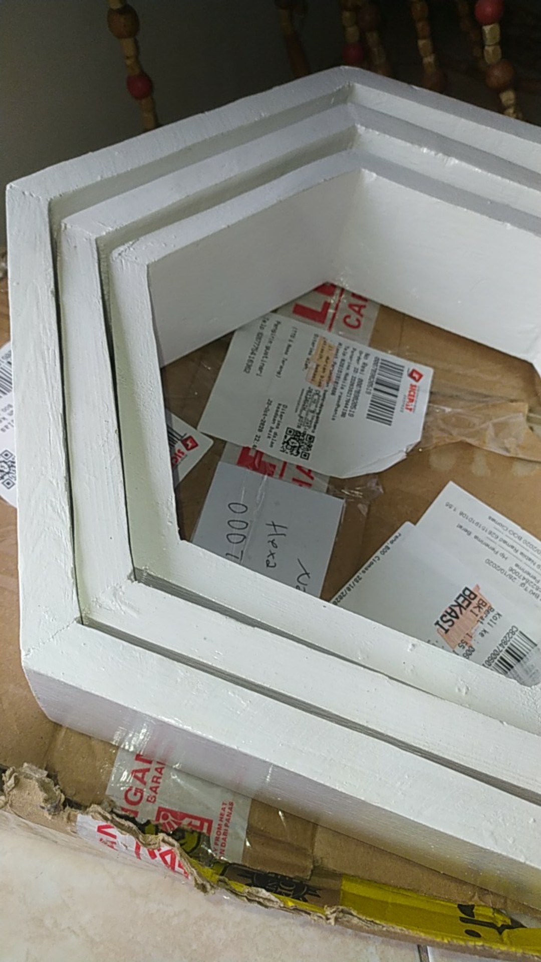 Promo Rak Hexagonal Set Hiasan Dinding Kayu Rak Kayu Heksagonal Dekorasi Rumah Cafe Kantor Eo