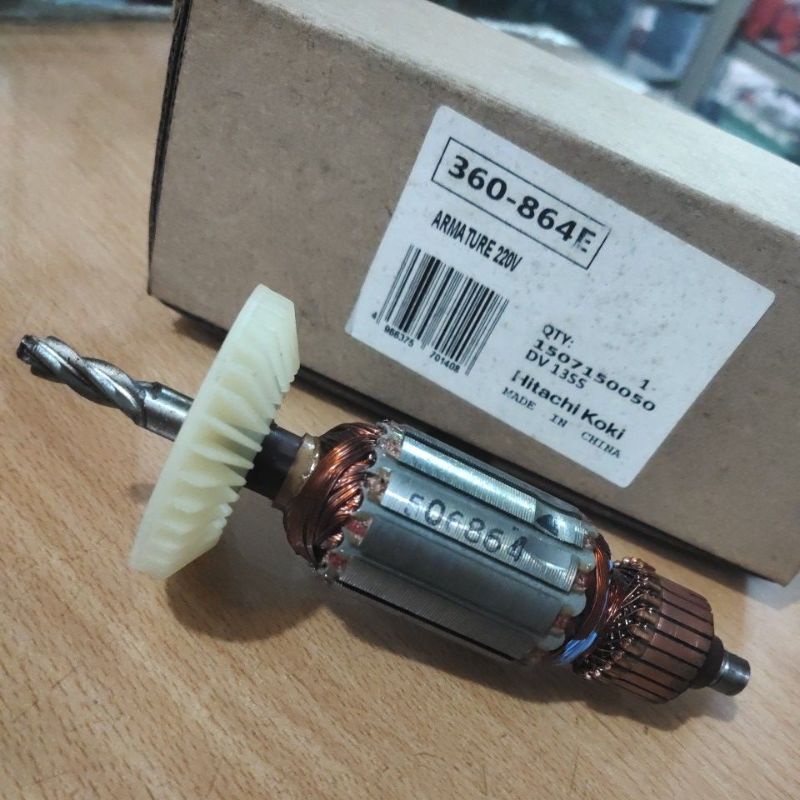 Rotor DV 1355 HITACHI Koki | Angker / Armature mesin Tangan ✋ Electric ⚡ Drill / Bor 13mm | GENUINE 