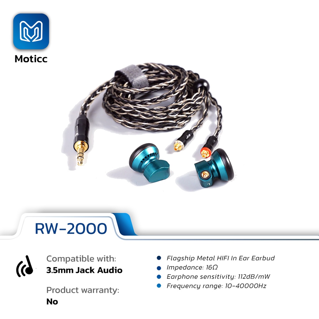 Yincrow RW-2000 RW2000 Flagship Metal Flat Earbud Dynamic Drive