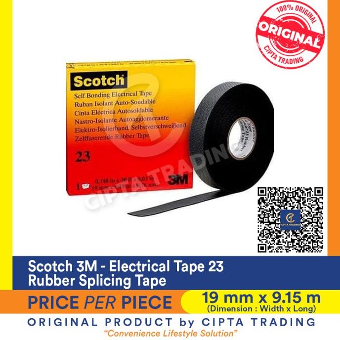 

[ varostore90 ] Electrical Tape - 3m Scotch Tape - Scotch 23 Rubber Splicing Tape