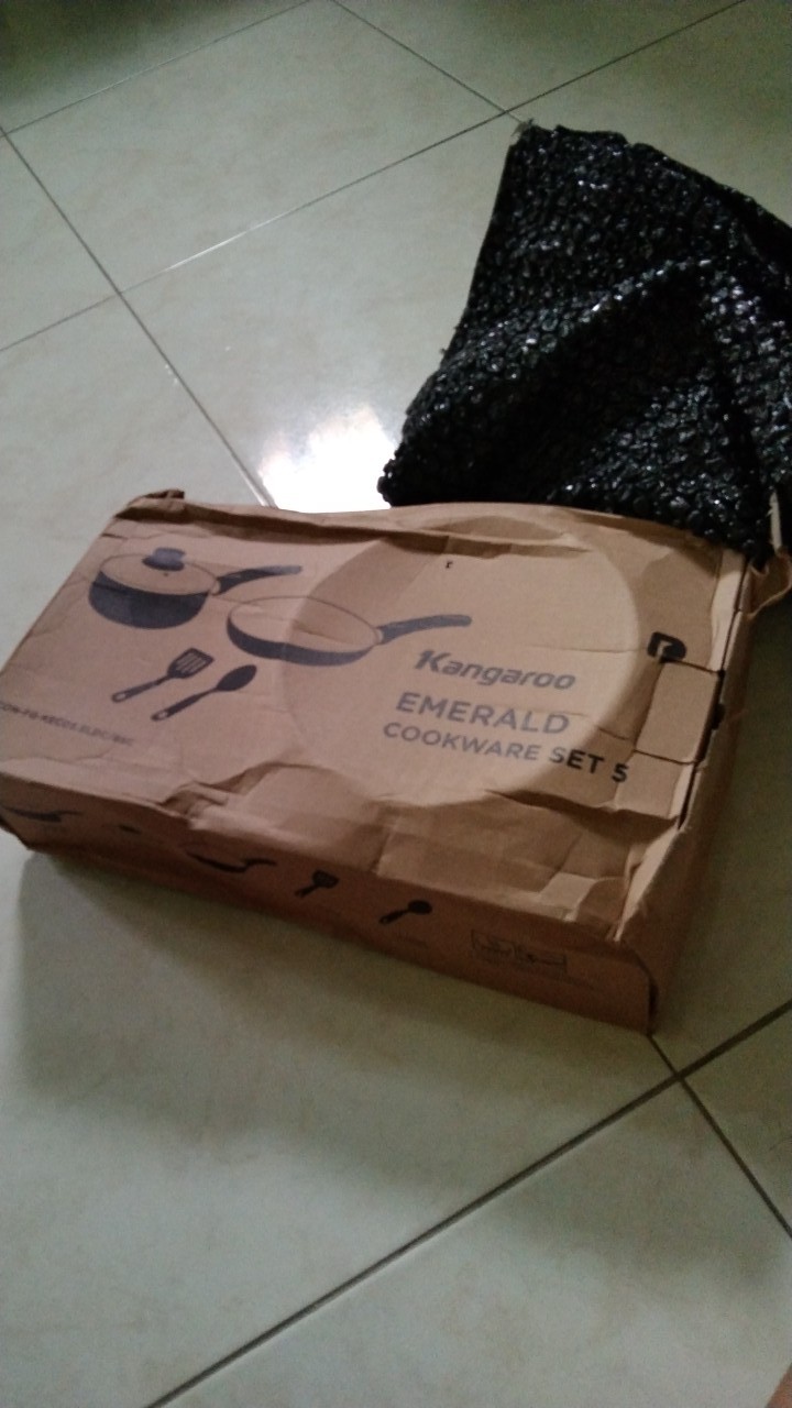 Panci Wajan Teflon Anti Lengket Tanpa Minyak Set Of 5 Kangaroo Emerald Cookware Panggang Serbaguna