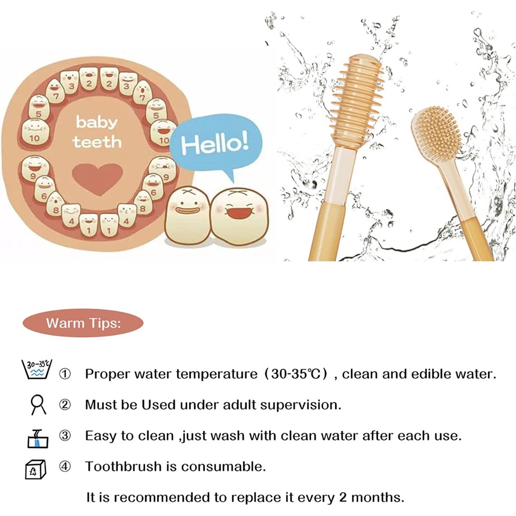 MOUTH CLEANER LIQUID SILICONE &amp; PARTITION BABY / TOOTHBRUSH