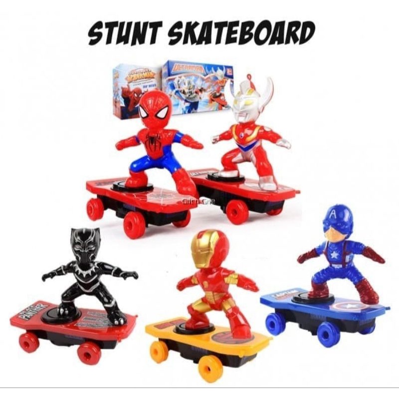 MAINAN ANAK-ANAK SCOOTER SKATEBOARD SPIDERMAN / ULTRAMAN / CAPTAIN AMERIKA / BLACK PANTHER / IRONMAN