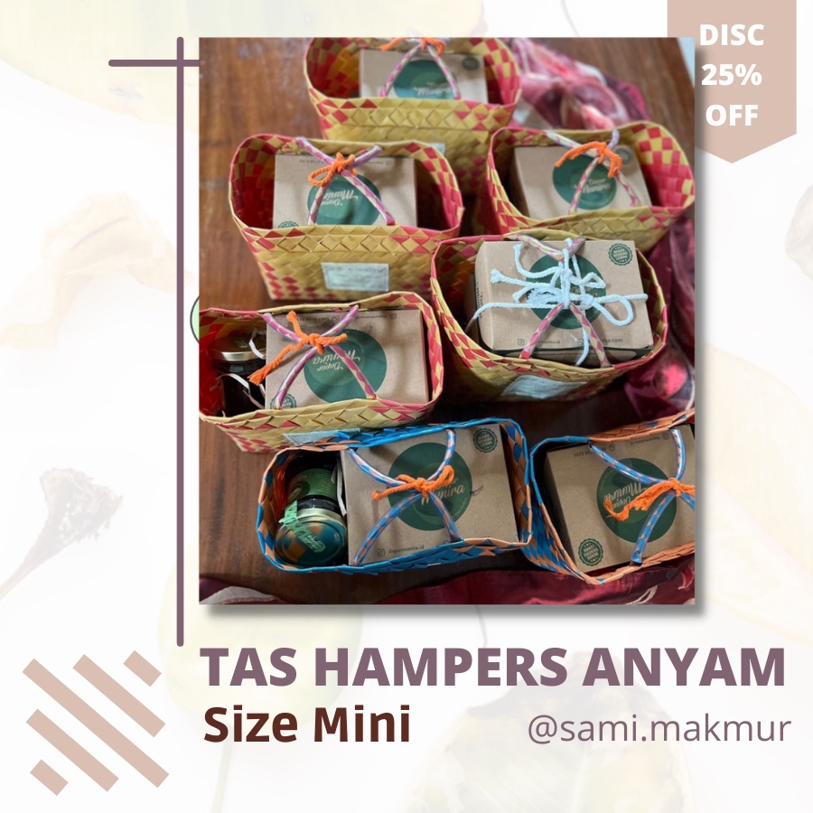 Tas Souvenir Anyaman Plastik Murah untuk Berkat Hampers Souvenir Parcel Hantaran Sembako Wadah Thinwall Roti Kaleng Hadiah Pernikahan