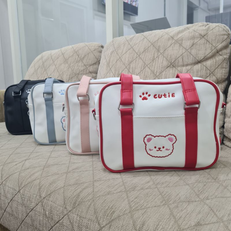 NAOMI - Nori Cute Bear Sling Bag - Tas Import - Tas selempang - tas tenteng - tas motif anak - Tas Anak - Tas lucu - tas multifungsi