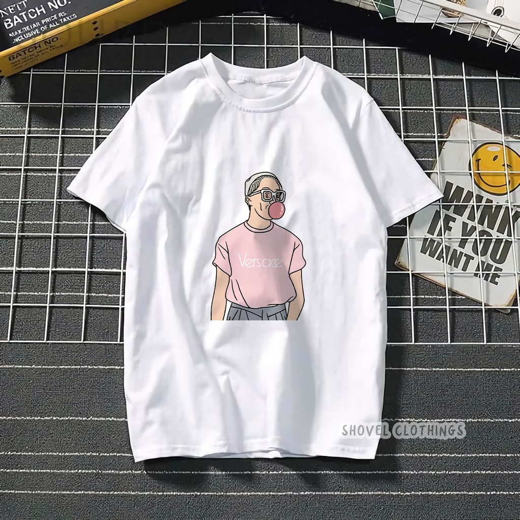 SHOVEL- KAOS VERSACE WANITA DAN PRIA S - XXL