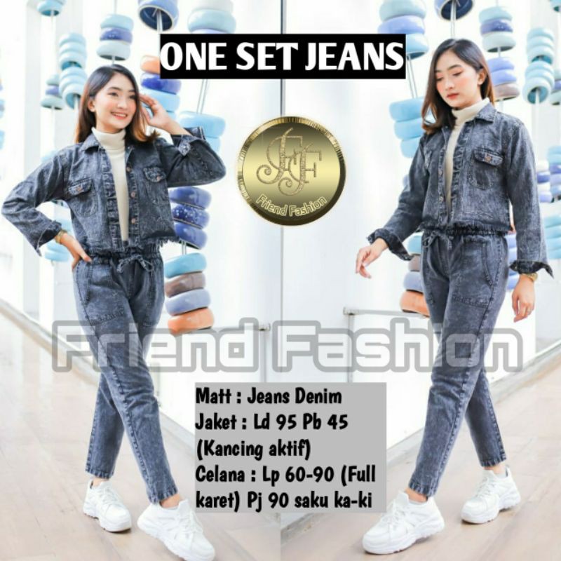 Setelan Wanita Jeans/One Set Jaket Jeans