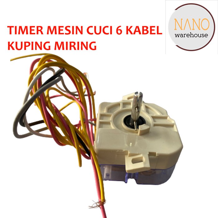 Timer Wash Mesin Cuci 6 Kabel 1 Knop / Kabel 6 Universal Kuping Miring