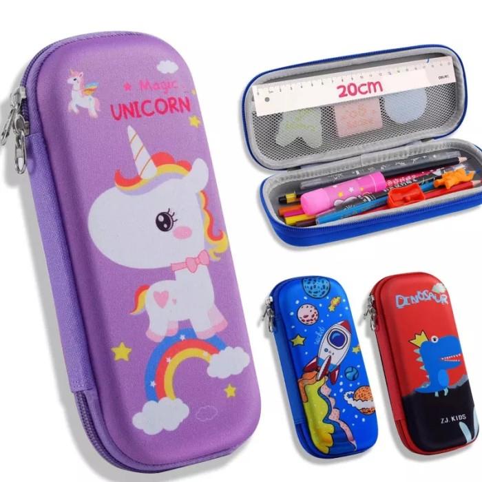 

Pensil Case Kotak Pinsil Anak-Anak Kartun Unicorn Dinosaurus Astronaut Rocket