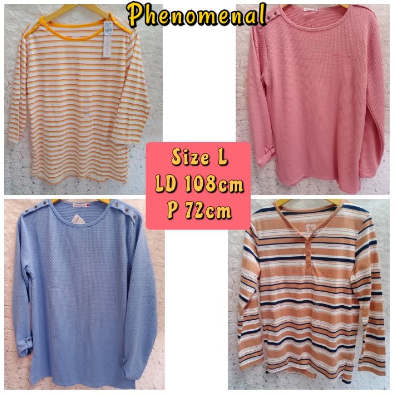 PHENOMENAL size L Kaos atasan lengan panjang wanita original branded brand matahari remaja perempuan