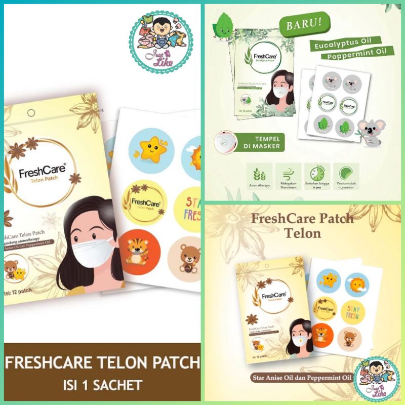 Jual FRESHCARE Eucalyptus Patch & Telon Patch (1 Sachet Isi 12 Patch ...