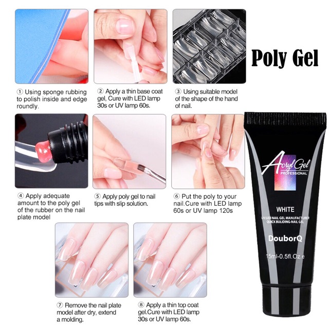 Poly gel / Polygel Acryl Gel 15ml Nail exstension ekstensi kuku nail art