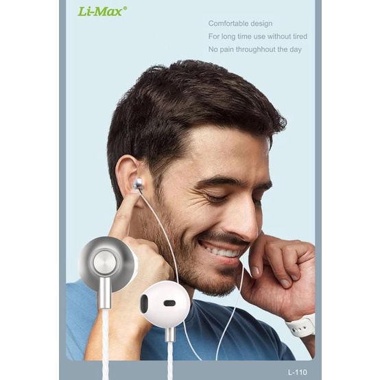 Earphone Li-Max L110 Hi-Fi SOUND POWERFULL BASS