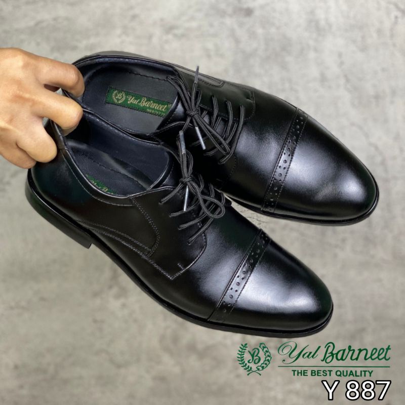 Sepatu Pantofel Pria Formal Tali Model Baru Pantopel Kerja Kulit Asli Pentopel Yal Barneet 887