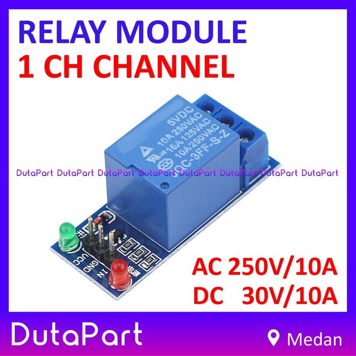 Relay Module 1 CH Channel 250VAC 30VDC 10A 5V Low Level Trigger Modul