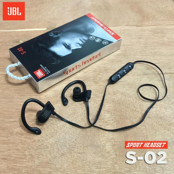 Headphone Bluetooth Wireless JBL S-02 Sport HARMAN handsfree earphone