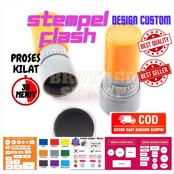 

STEMPEL CUSTOM / D-17 MM / OTOMATIS TINTA / 1 WARNA