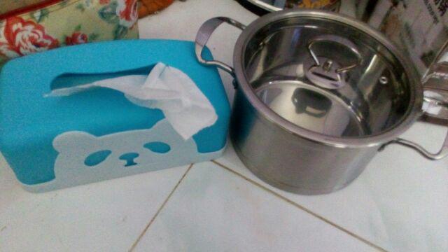 Panci Advanced Stainless Steel Tebal Soup Pot 20 Cm Tutup Kaca