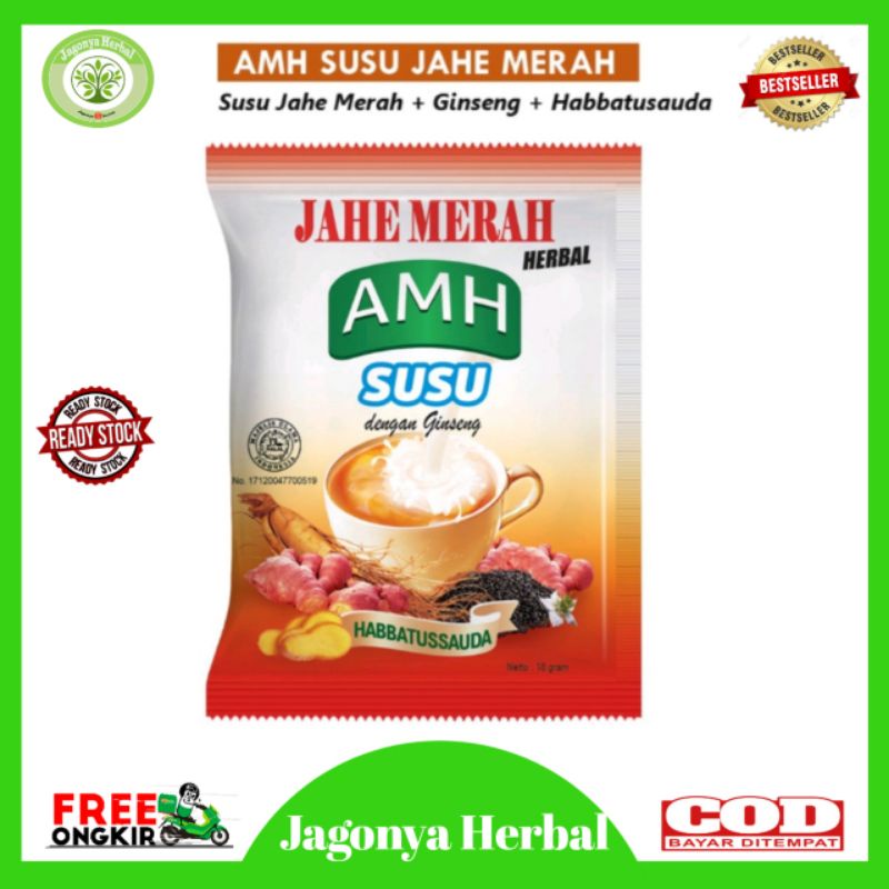 

JAHE MERAH AMH SUSU PLUS GINGSENG + HABBATUSAUDA 1 SACHET