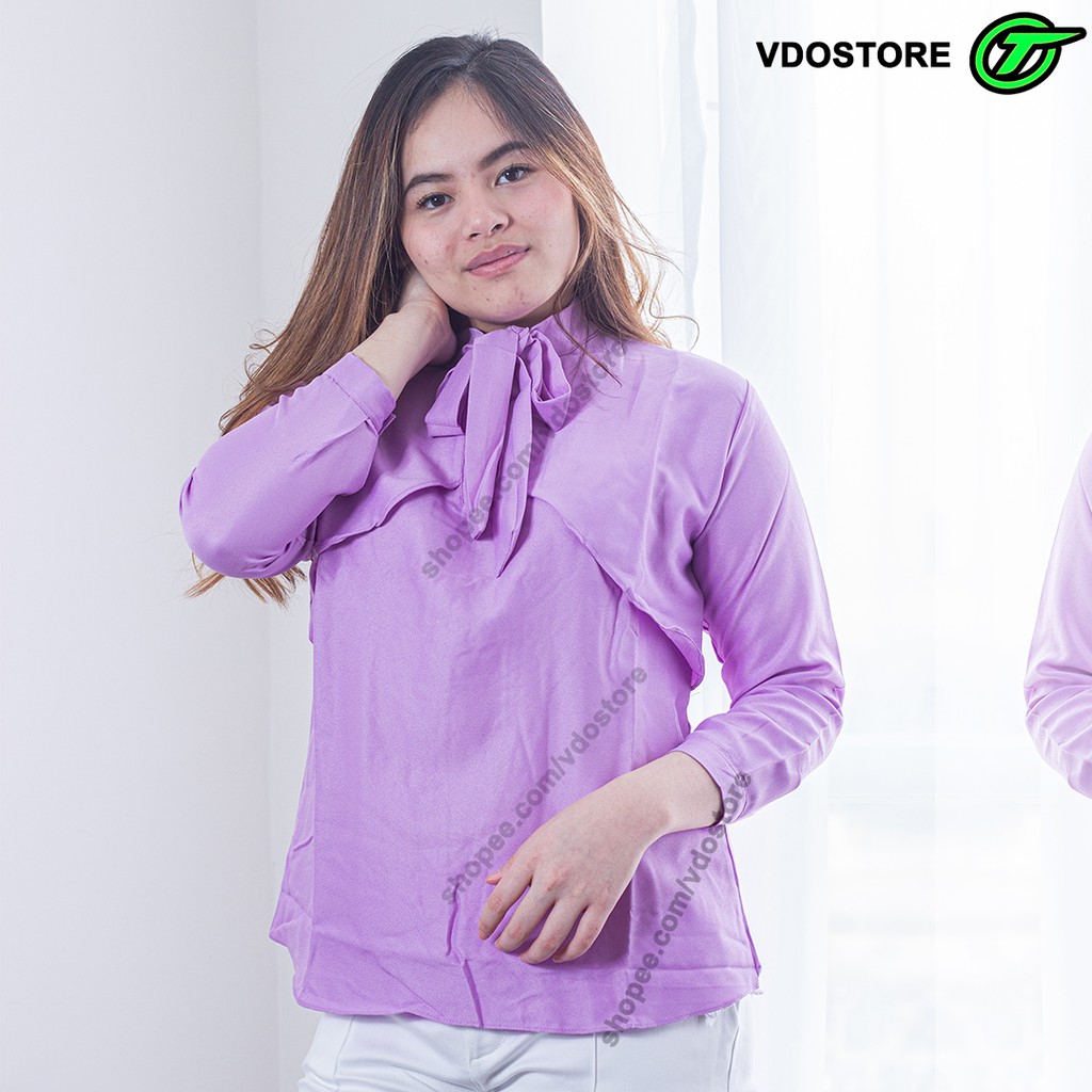 BLOUSE WANITA ATASAN WANITA BLUS PREMIUM POLOS LENGAN PANJANG CEWEK CEWE