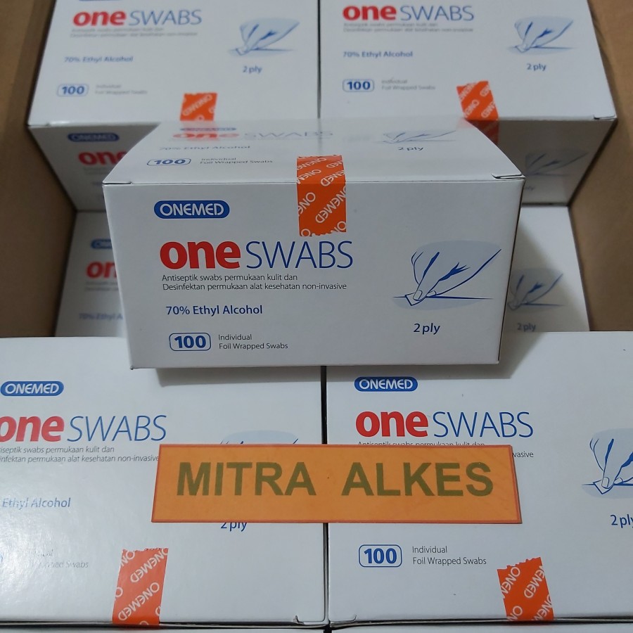 Tissu Alkohol Swab OneMed. Tissue Alkohol. Kapas Alkohol Pads OneMed. Alkohol Pad. OneSwabs. OneSwab