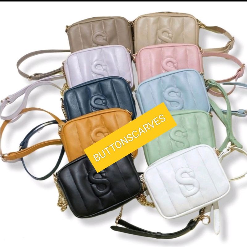 Nena Bag Buttonscarves KW, Asli kulit sapi