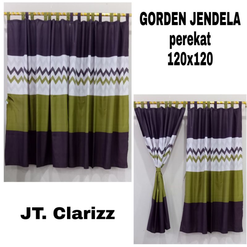 Gorden jendela pendek perekat uk 120x120 terlaris termurah (BISA COD)