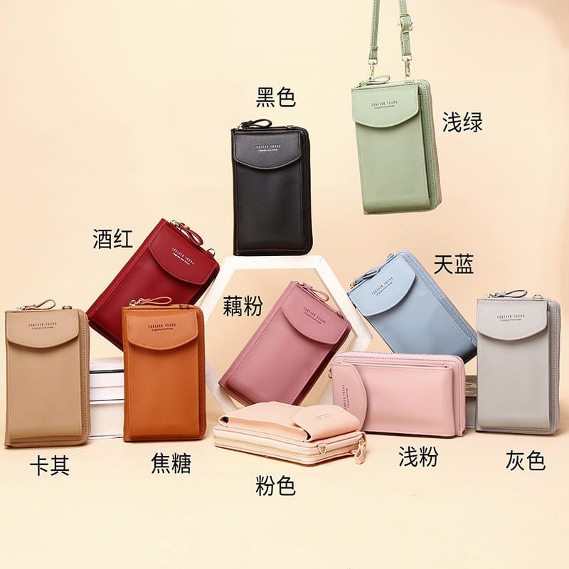 (COD) Tas Selempang Wanita Women's Pocket Dompet Hp Free Tali MALL SHOPPING