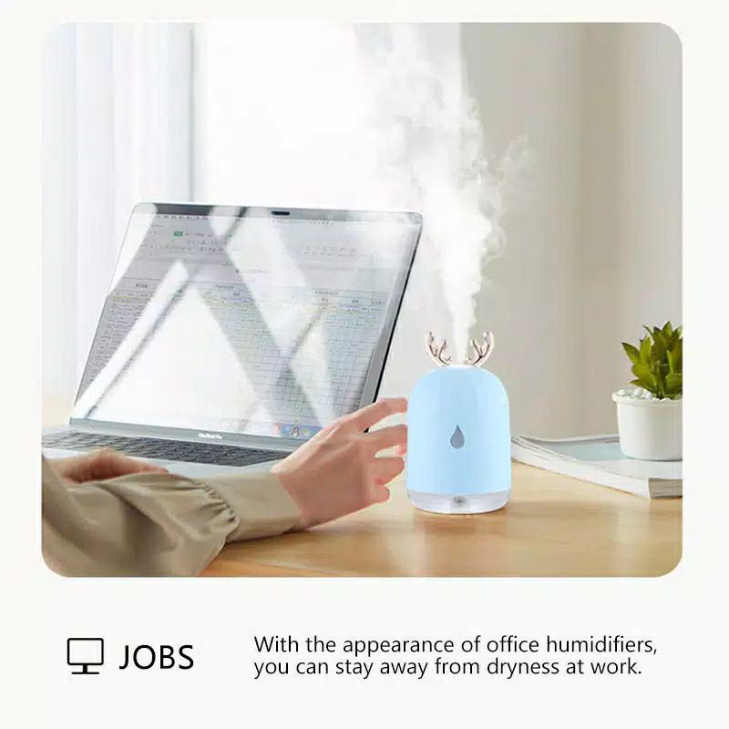 Humidifier / Diffuser / Pelembab Udara dengan lampu LED