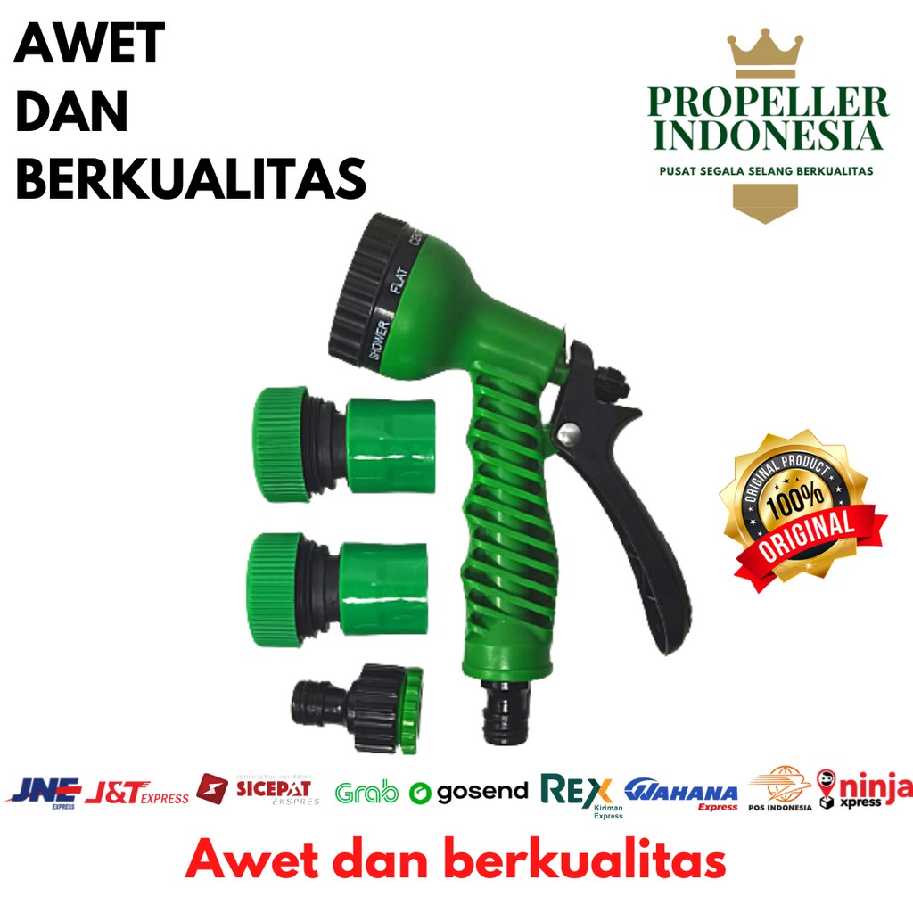 Paket Semprotan Air dan Sambungan Selang Variasi 7 Kepala 3/4&quot;