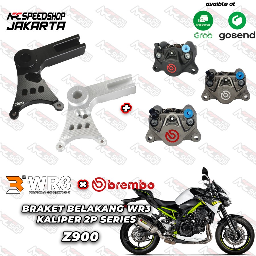 Kaliper Belakang Brembo Italy + Bracket WR3 2Piston Z900 / Z900RS