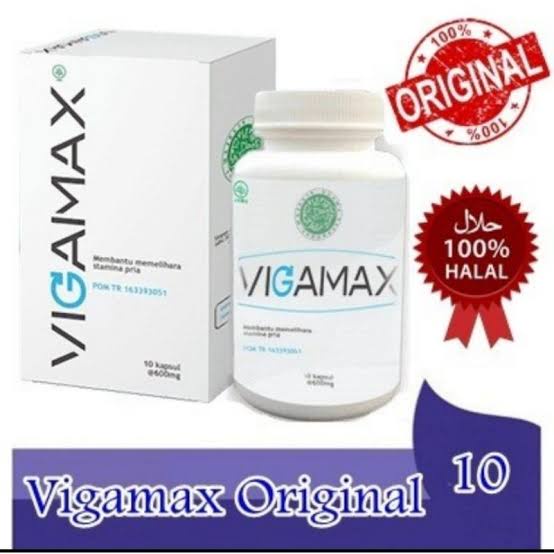Obat Stamina Vigamax Asli Original BPOM Halal MUI - Isi 30 capsul - Ampuh Bikin Kuat - Besar - Panjang