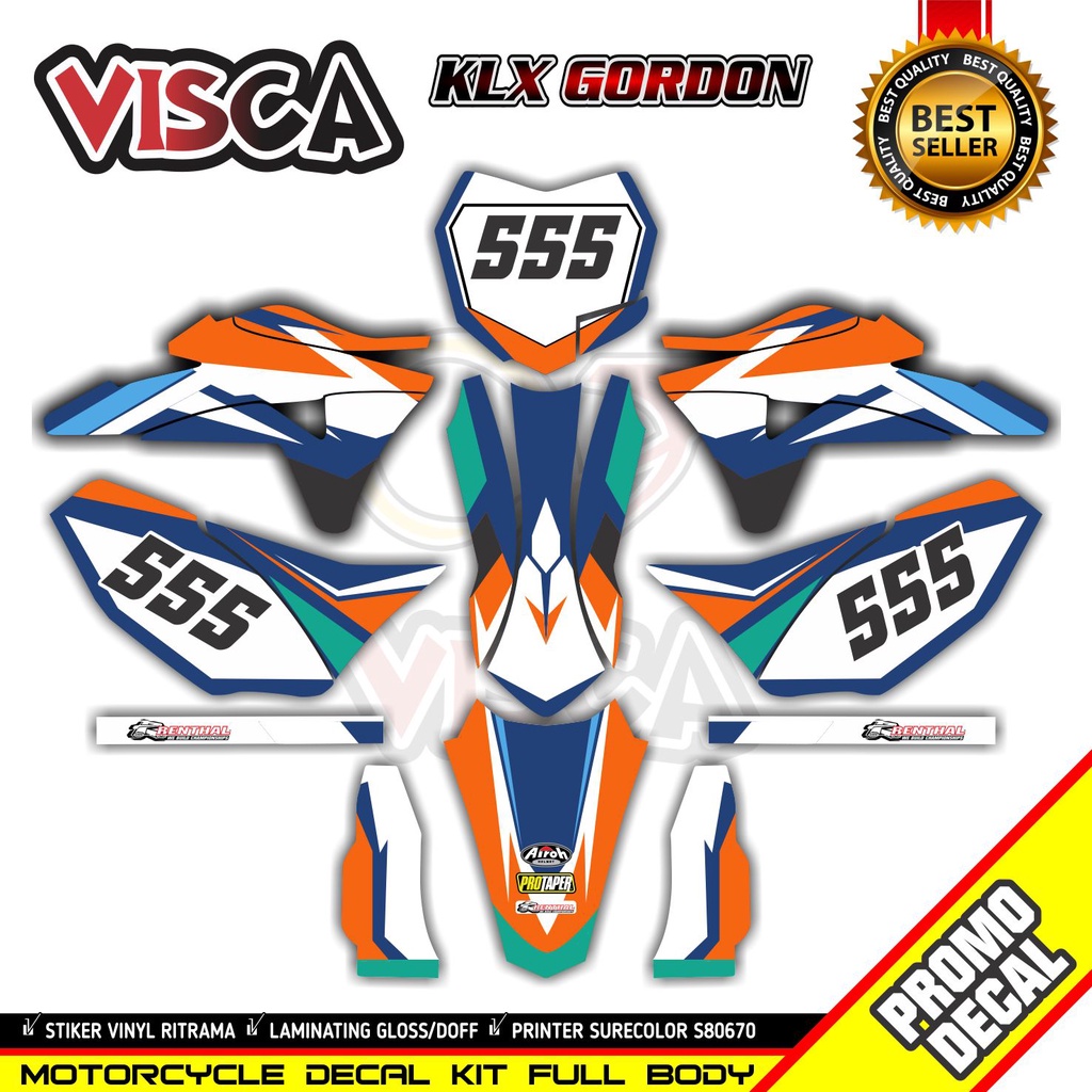 Decal Klx Gordon Full Body Stiker Klx Gordon Full Body Dekal Klx Gordon Decal Gordon Klx 150 Hologra