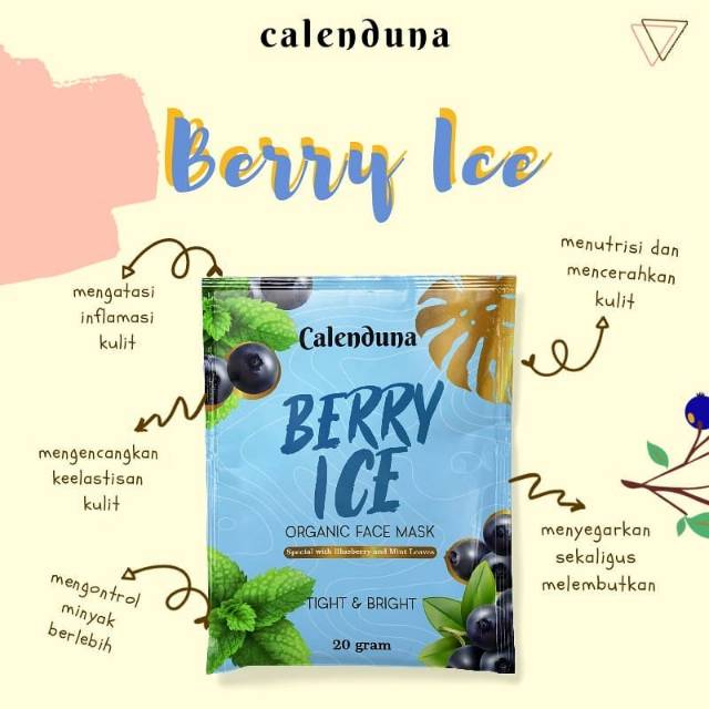 CALENDUNA FACE MASK Kecantikan Masker Wajah Anak  Masker Organik Masker Muka  Masker Wajah Bubuk