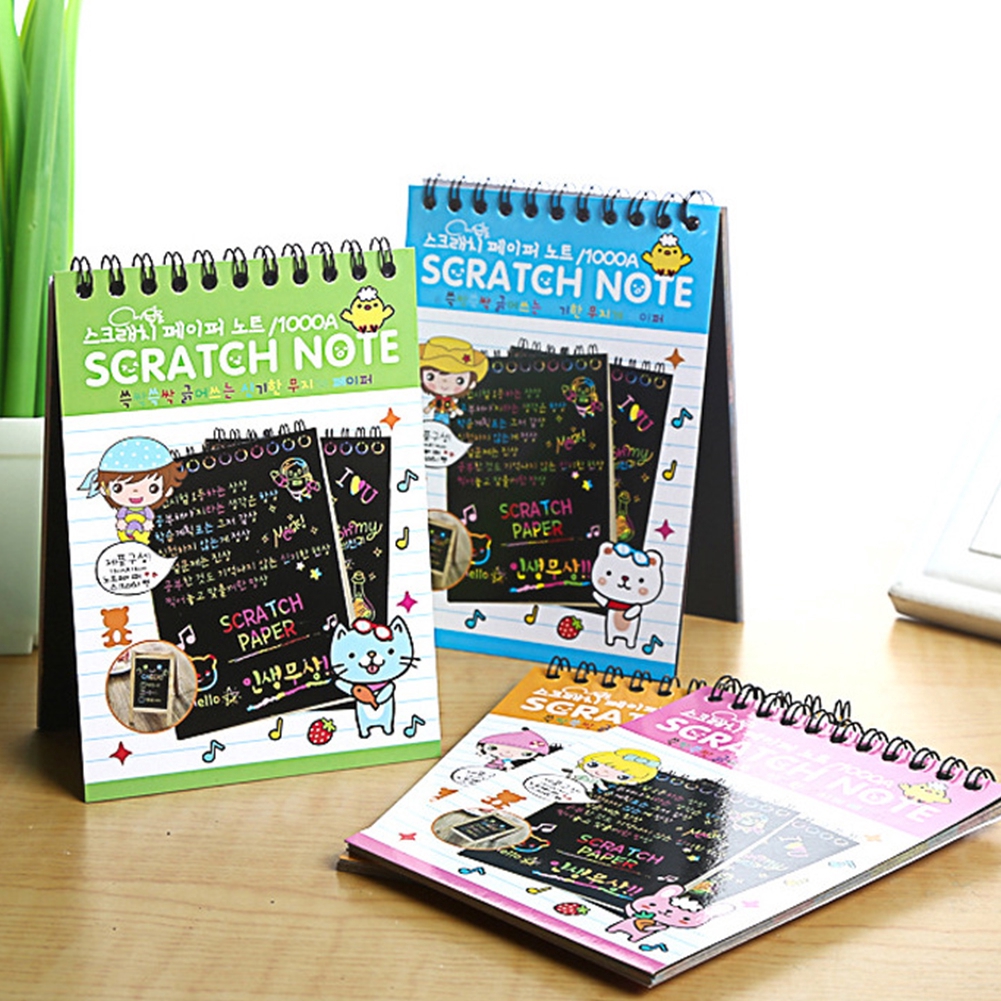 Buku Scratch Sketsa Gambar Magic Colorful Diy Untuk Peralatan