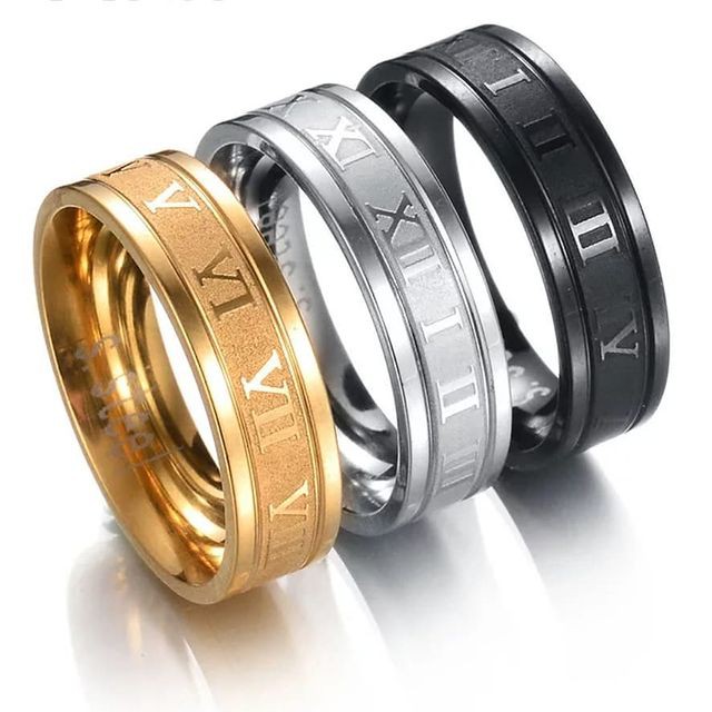 CINCIN ROMAWI TITANIUM STAINLESS STEEL / CINCIN PRIA WANITA ANAK  BISA COD