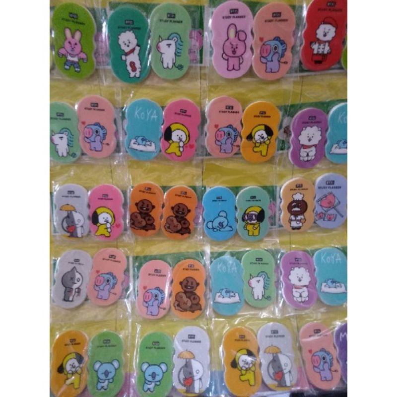 

penghapus bts penghapus pensil bts bt21 harga untuk 2pcs/1pack kecil