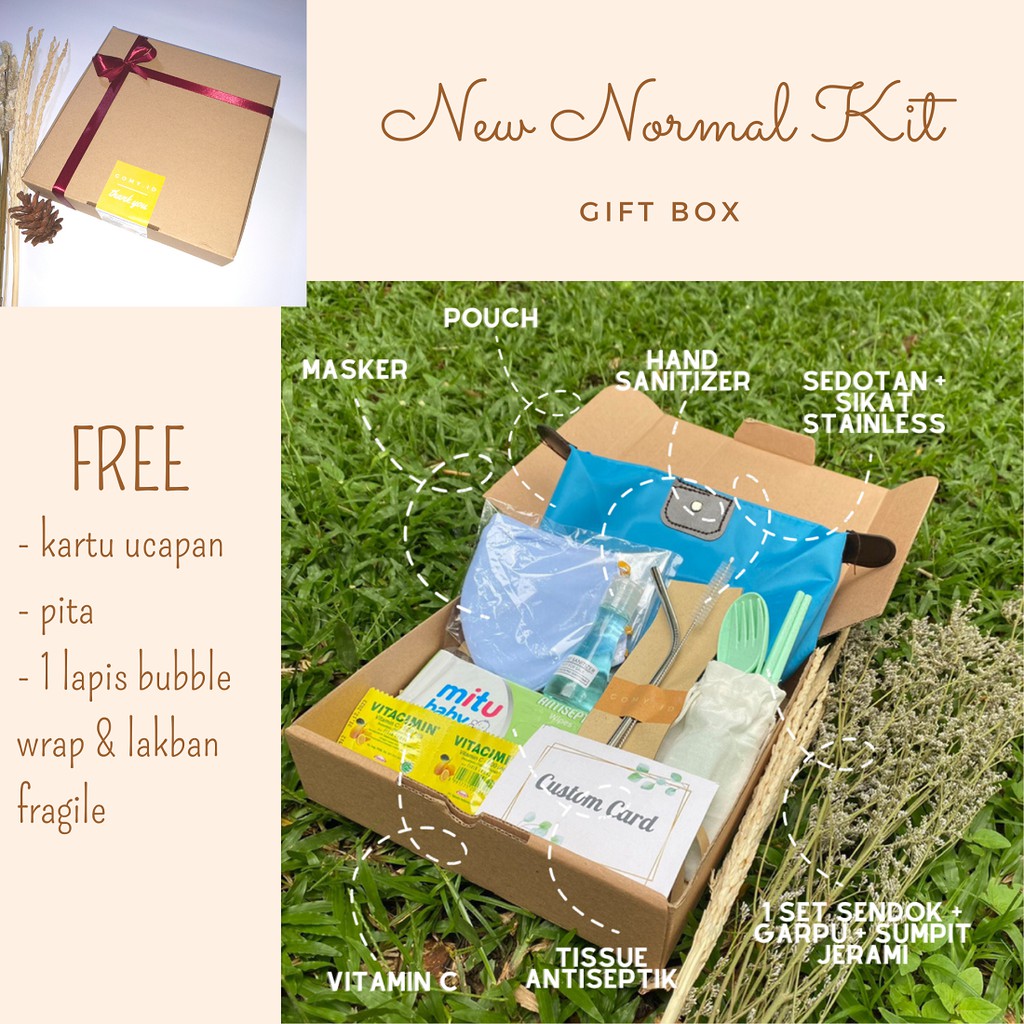 NEW NORMAL KIT gomy.id gift box hampers kado hadiah sidang wisuda ulang tahun teman sahabat covid mu