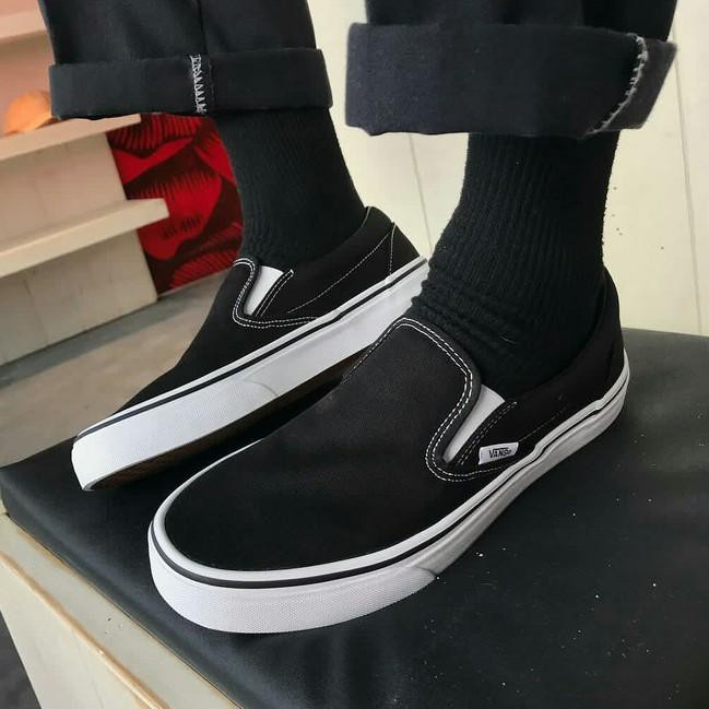 vans slip on classic bw