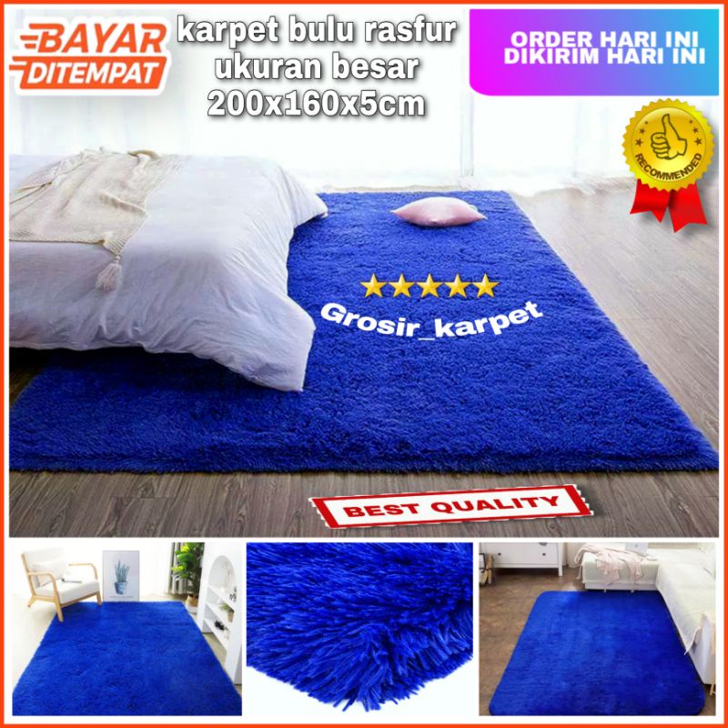 Karpet bulu karpet lantai uk 200x160x5cm