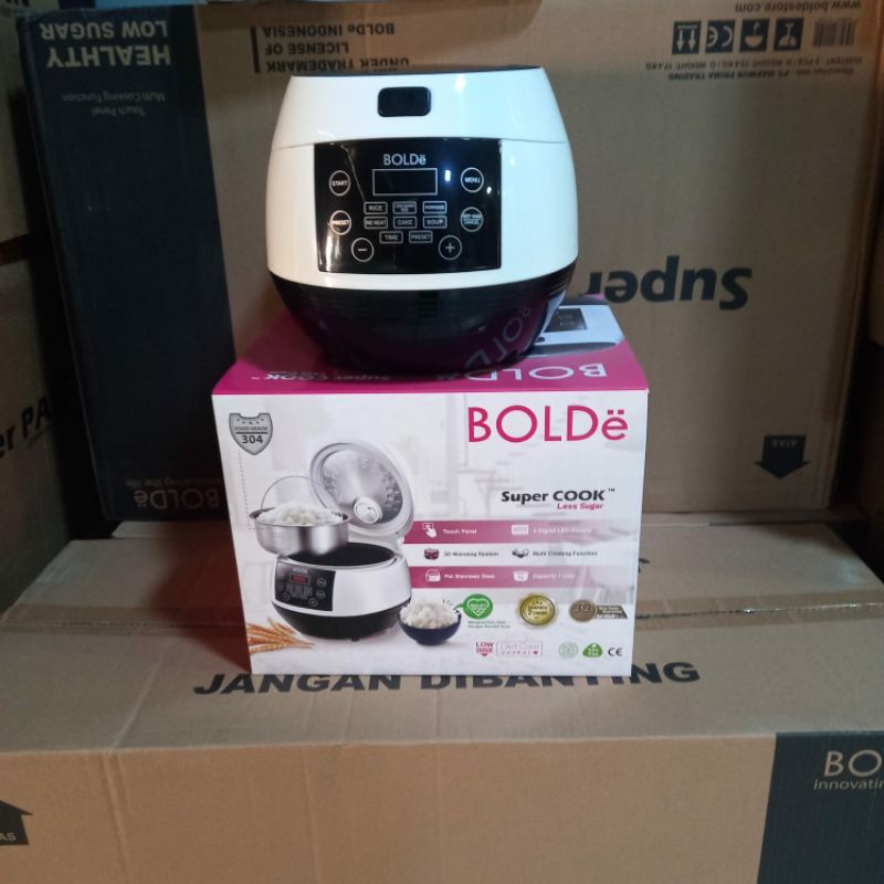 BOLDE Super Cook Less Sugar/BOLDE Rice Cooker 1 Liter Low Carbo 400 Watt