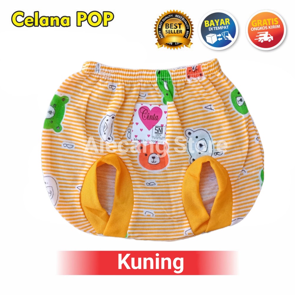 Celana pop bayi polos Newborn dan 6 pcs SNI