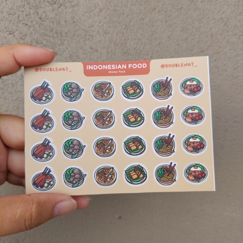 

Indonesian Food Sticker - Stiker makanan indonesia journal planner by Doublenat_