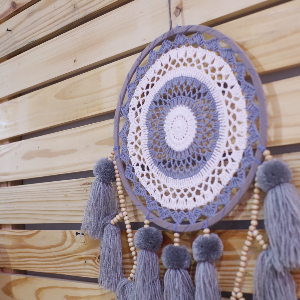 Kamilastorindo Dream Catcher D 32CM Wall Hanging Tali Rajut Cantik Elegant Dekorasi Rumah Boho Estetik KHD