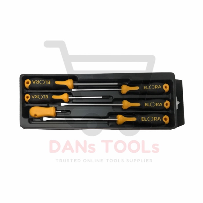 Obeng ELORA QUATROLIT Set 6pcs BULAT - Screwdriver Set